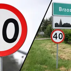 Znak ograniczenia prędkości 80 km/h i 40 km/h. Zastanawiasz się, ile może jechać autokar na autostradzie? Przepisy są jasne, ale znaki pokazują różne limity.
