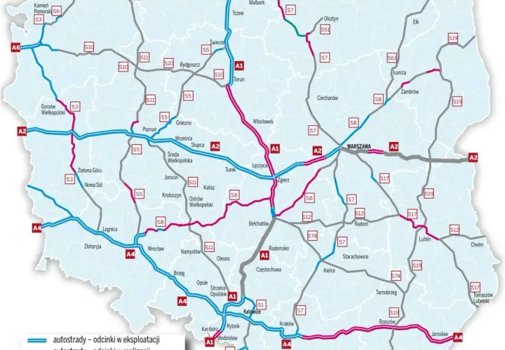 Która polska autostrada będzie po ukończeniu najdłuższa? A2 czy A4?