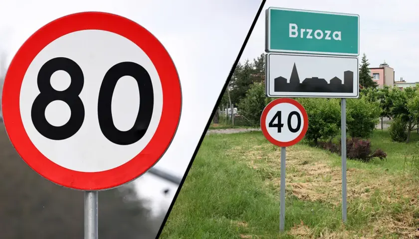 Znak ograniczenia prędkości 80 km/h i 40 km/h. Zastanawiasz się, ile może jechać autokar na autostradzie? Przepisy są jasne, ale znaki pokazują różne limity.