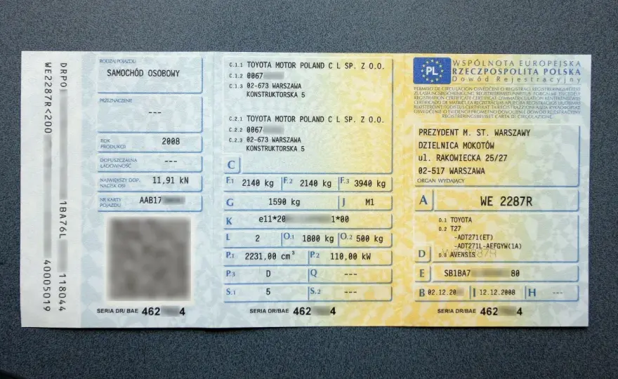 Dowód rejestracyjny: Oznaczenia. Co oznaczają kody A-S?