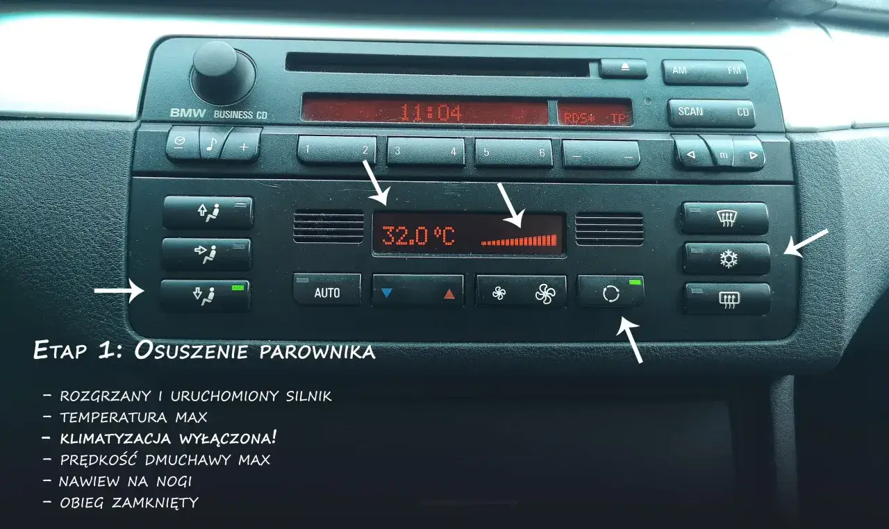 etapy serwisu klimatyzacji samochodowej