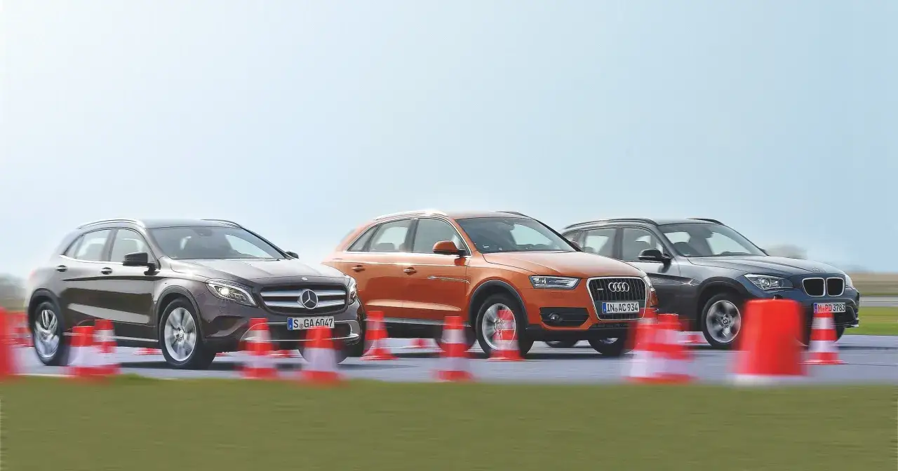 BMW X1 kontra Audi Q3 Mercedes GLA Volvo XC40 wymiary